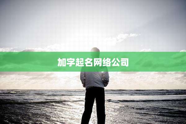 加字起名网络公司