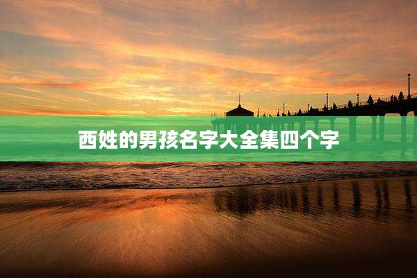西姓的男孩名字大全集四个字
