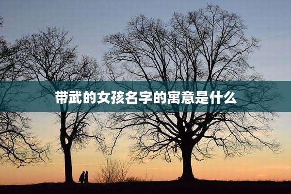 带武的女孩名字的寓意是什么