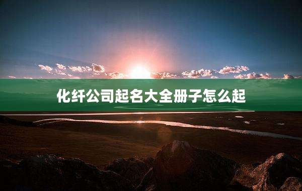 化纤公司起名大全册子怎么起