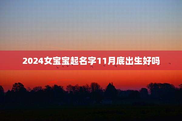 2024女宝宝起名字11月底出生好吗