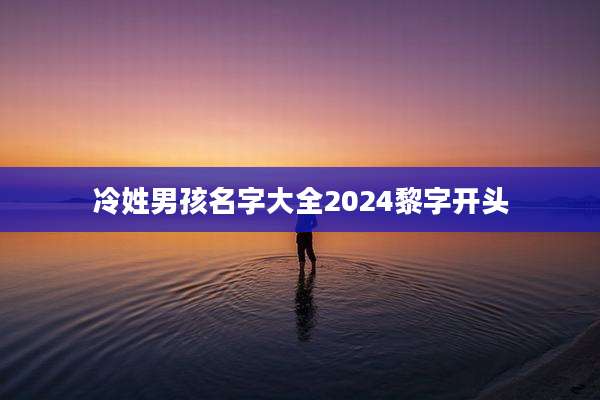 冷姓男孩名字大全2024黎字开头