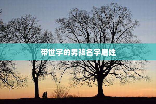 带世字的男孩名字屠姓
