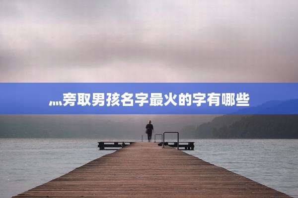 灬旁取男孩名字最火的字有哪些