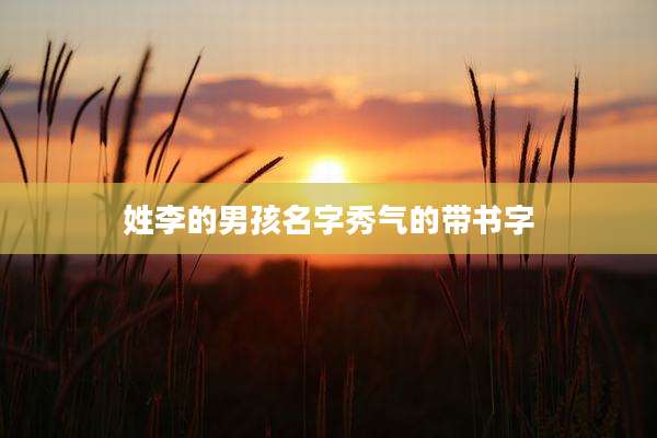 姓李的男孩名字秀气的带书字