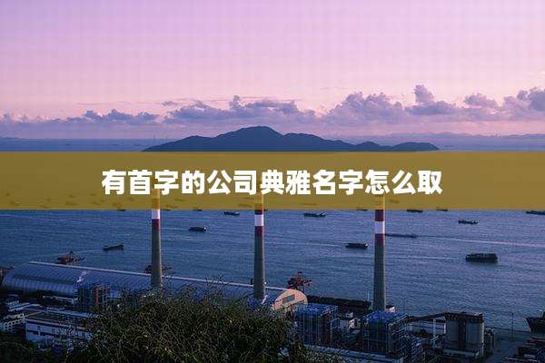 有首字的公司典雅名字怎么取