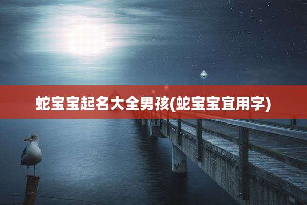 蛇宝宝起名大全男孩(蛇宝宝宜用字)