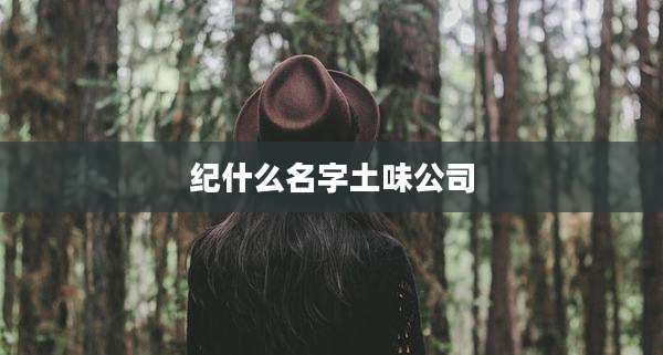 纪什么名字土味公司