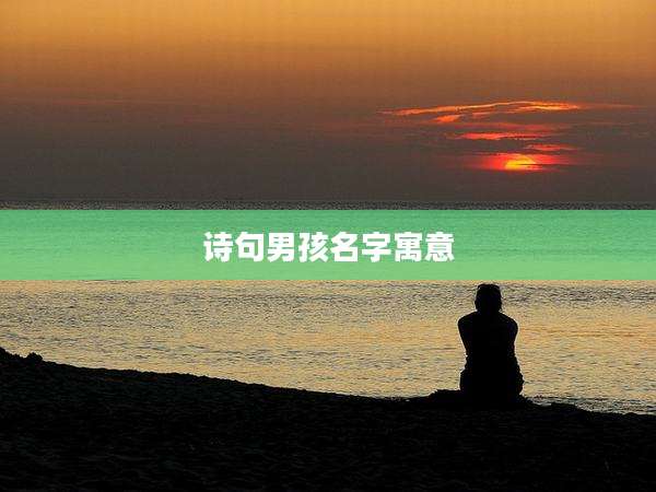诗句男孩名字寓意