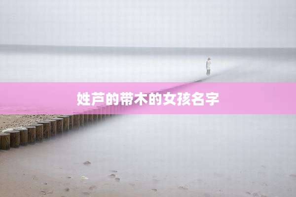 姓芦的带木的女孩名字