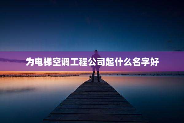 为电梯空调工程公司起什么名字好