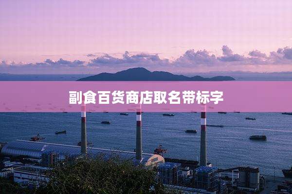 副食百货商店取名带标字