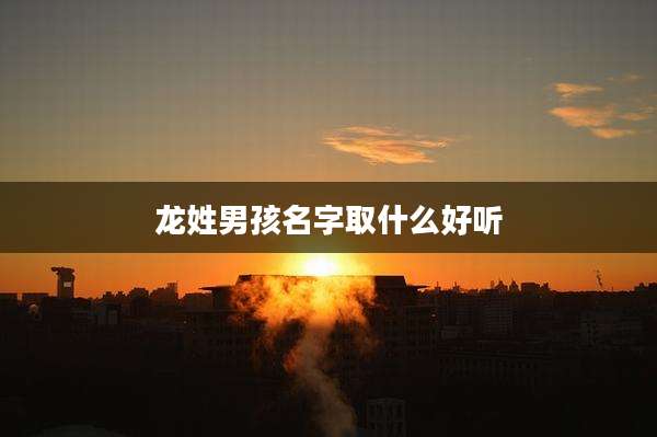 龙姓男孩名字取什么好听