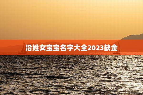 沿姓女宝宝名字大全2023缺金