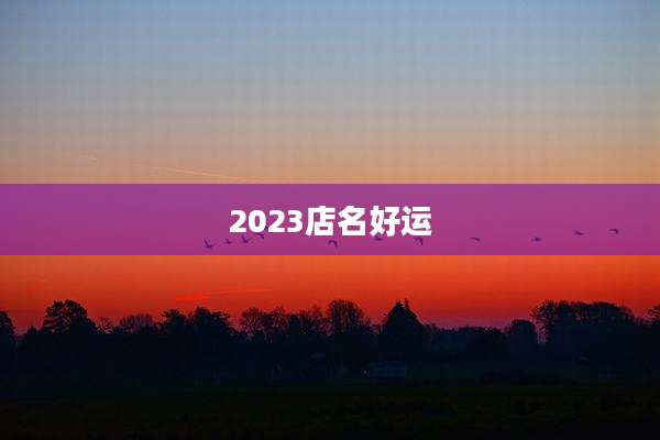 2023店名好运