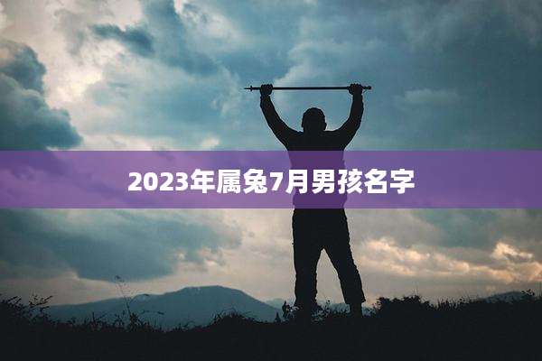 2023年属兔7月男孩名字