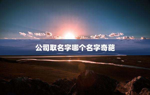 公司取名字哪个名字奇葩
