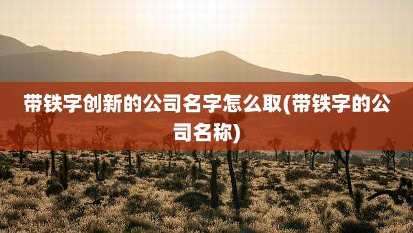 带铁字创新的公司名字怎么取(带铁字的公司名称)
