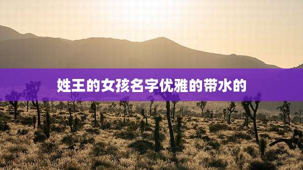 姓王的女孩名字优雅的带水的