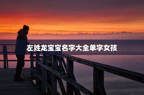 左姓龙宝宝名字大全单字女孩