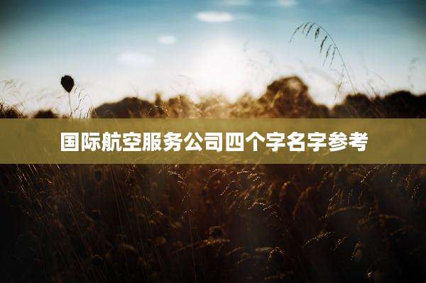 国际航空服务公司四个字名字参考