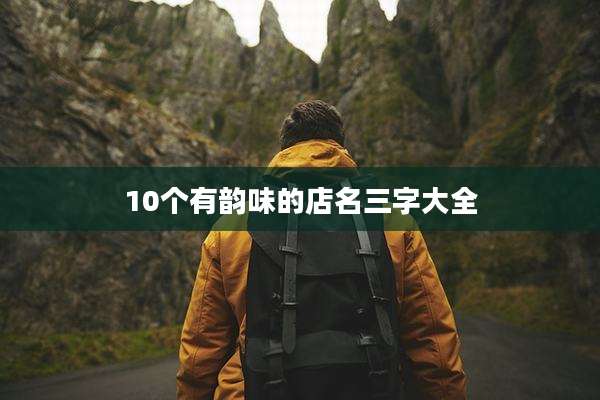 10个有韵味的店名三字大全