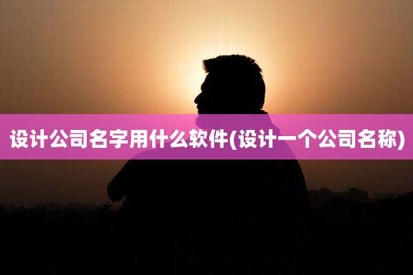 设计公司名字用什么软件(设计一个公司名称)