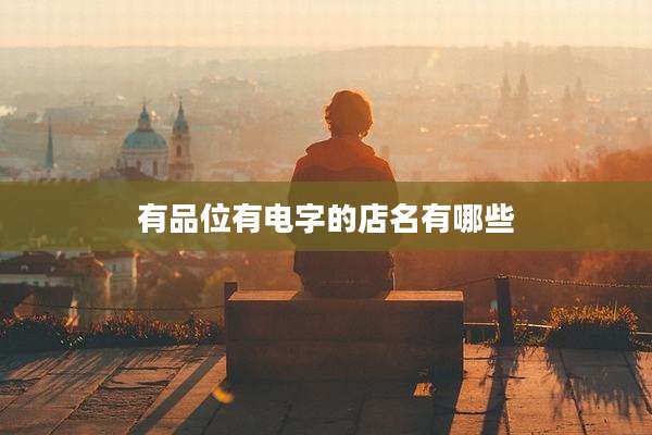 有品位有电字的店名有哪些