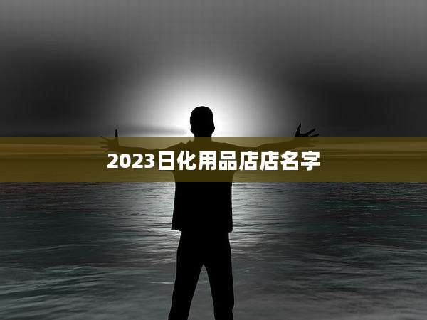2023日化用品店店名字