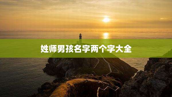 姓师男孩名字两个字大全