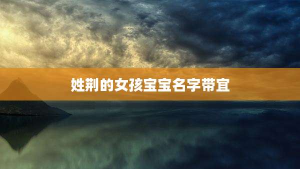 姓荆的女孩宝宝名字带宜