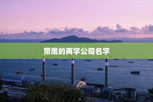 带鹰的两字公司名字