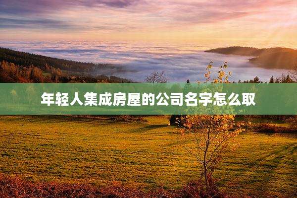 年轻人集成房屋的公司名字怎么取