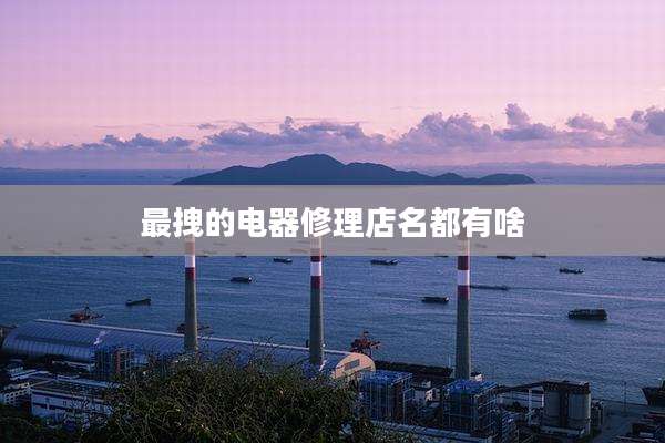 最拽的电器修理店名都有啥