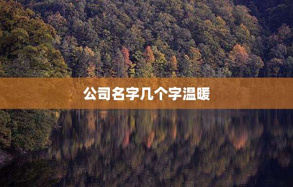 公司名字几个字温暖