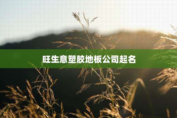 旺生意塑胶地板公司起名