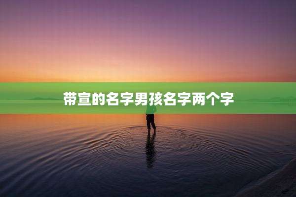 带宣的名字男孩名字两个字