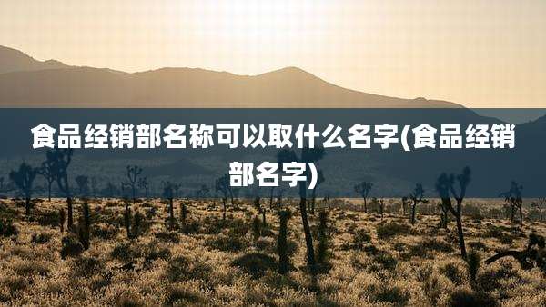 食品经销部名称可以取什么名字(食品经销部名字)