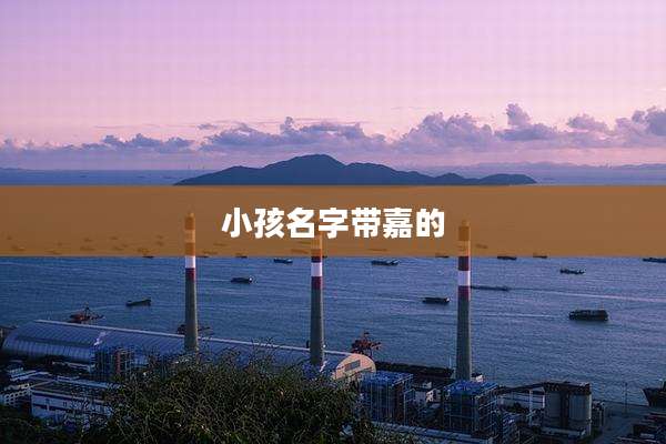 小孩名字带嘉的