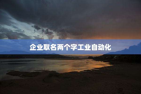 企业取名两个字工业自动化