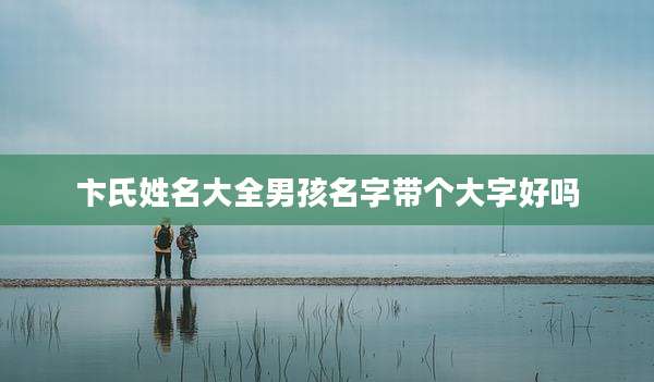 卞氏姓名大全男孩名字带个大字好吗