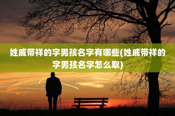 姓戚带祥的字男孩名字有哪些(姓戚带祥的字男孩名字怎么取)