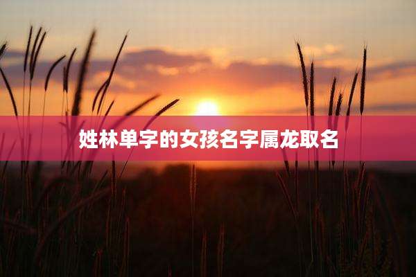 姓林单字的女孩名字属龙取名
