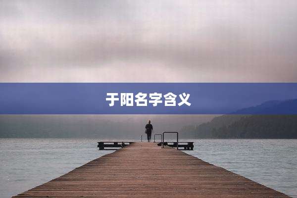 于阳名字含义