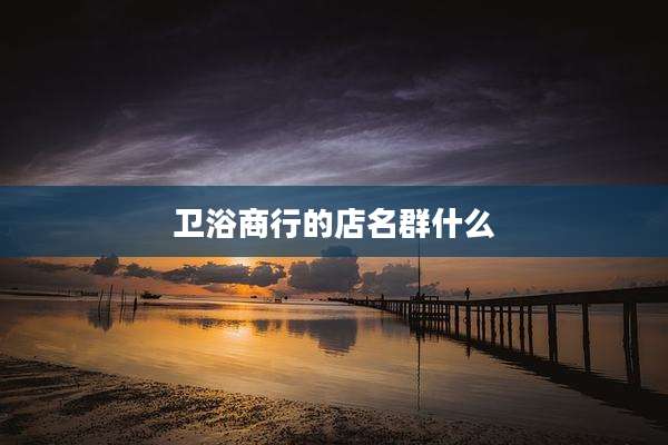 卫浴商行的店名群什么