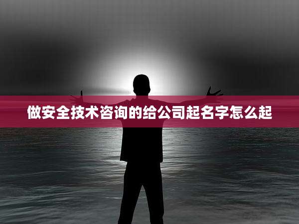 做安全技术咨询的给公司起名字怎么起