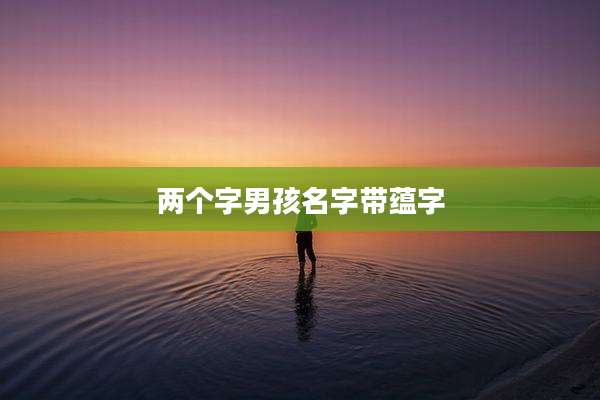 两个字男孩名字带蕴字
