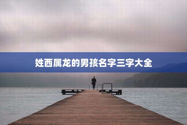 姓西属龙的男孩名字三字大全