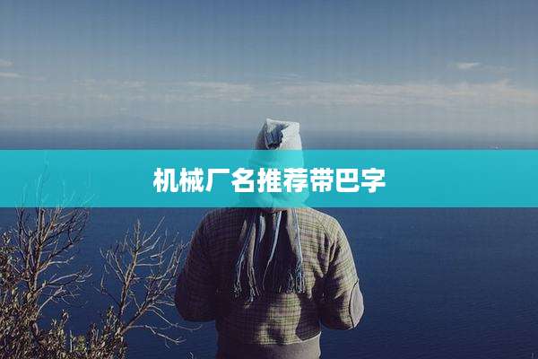 机械厂名推荐带巴字