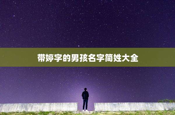 带婷字的男孩名字简姓大全